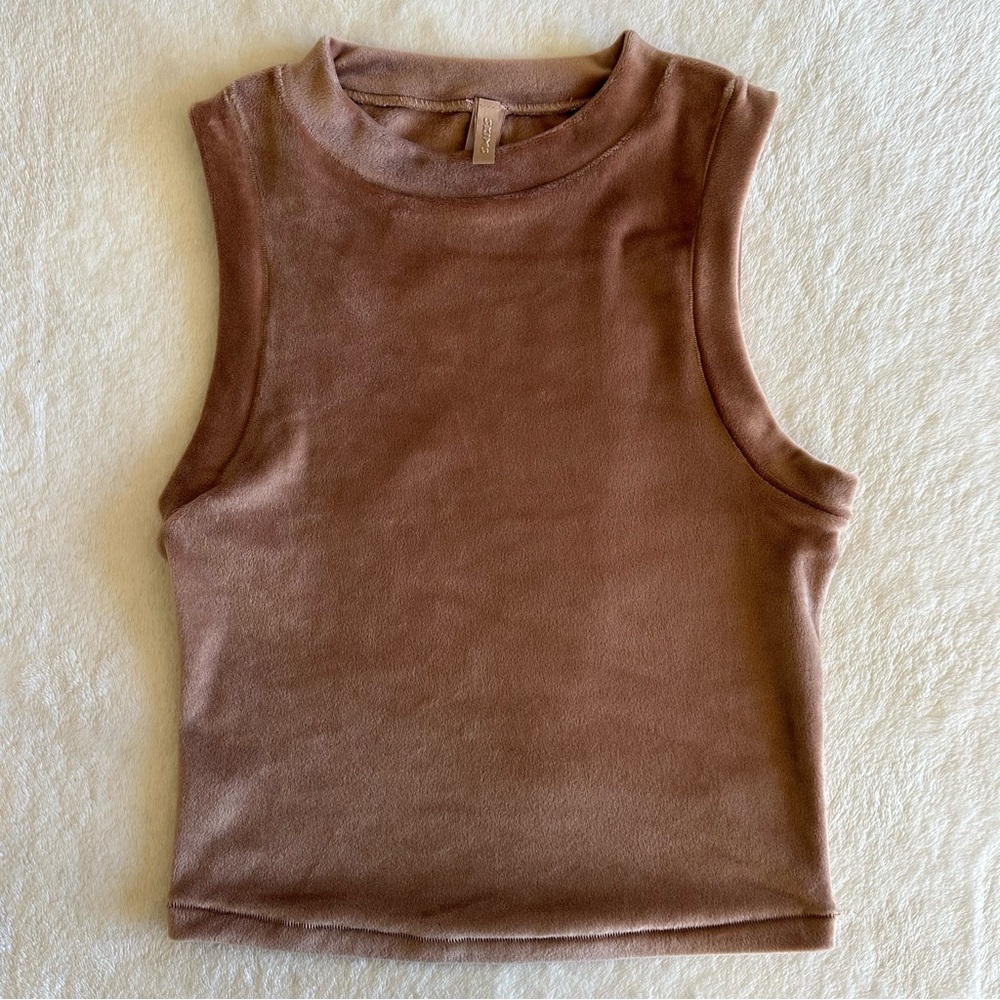 skims velvety high neck tank